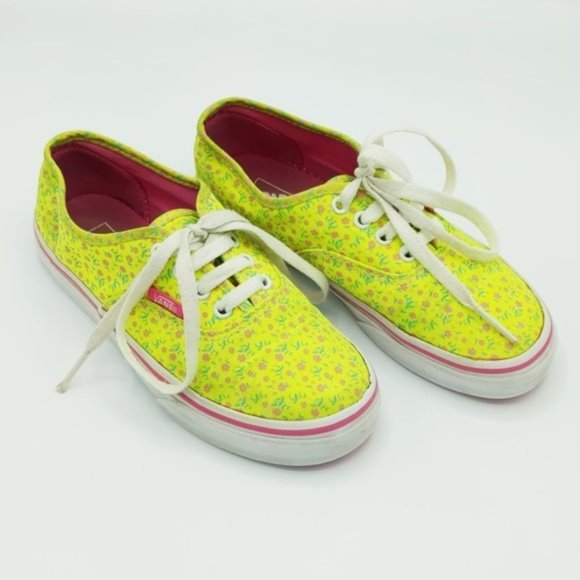 vans pink green yellow